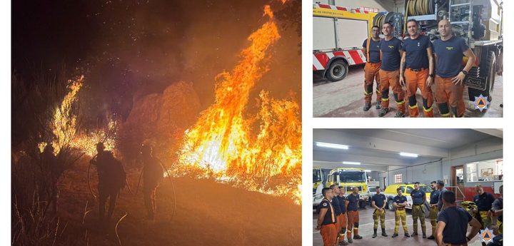 Maltese firefighters help tackle major wildfire in Guarda region