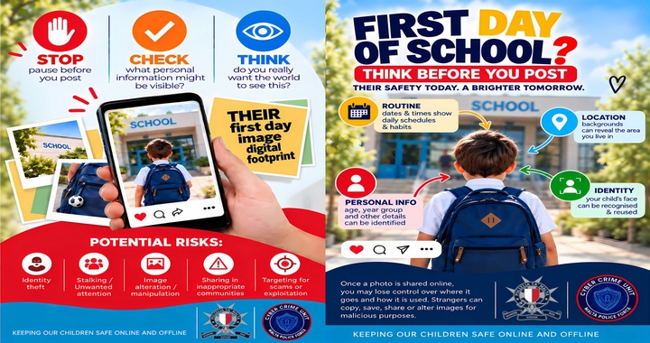 First day of school? Police urge parents to think before posting photos