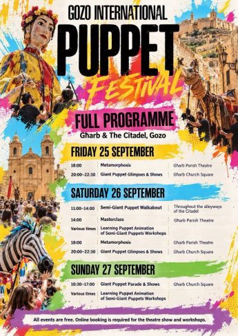 Gharb: Gozo International Puppets Festival this weekend