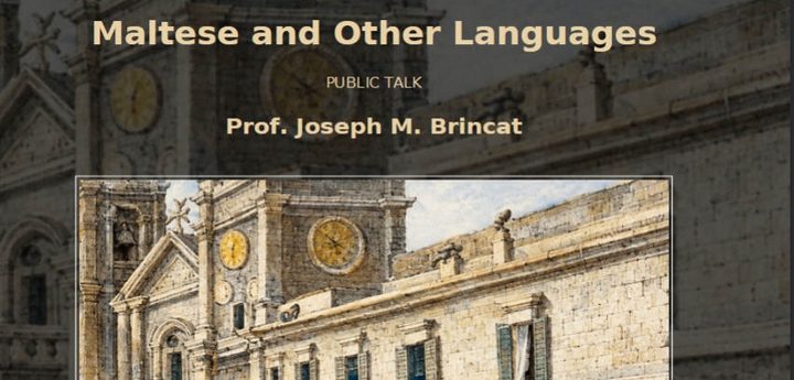 Gozo public talk on Maltese and other languages by Professor Joseph M. Brincat